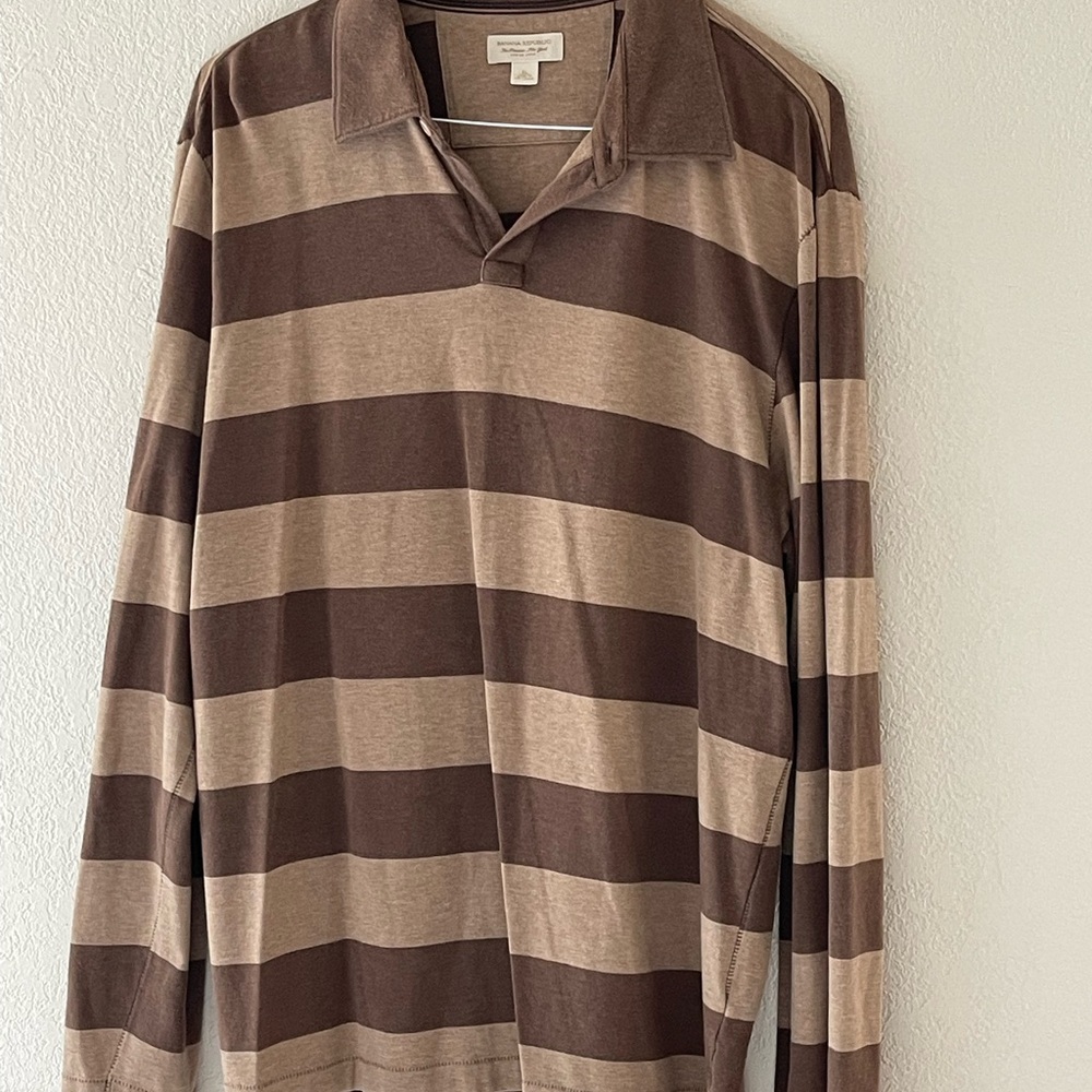Men's Brown Striped Shirt